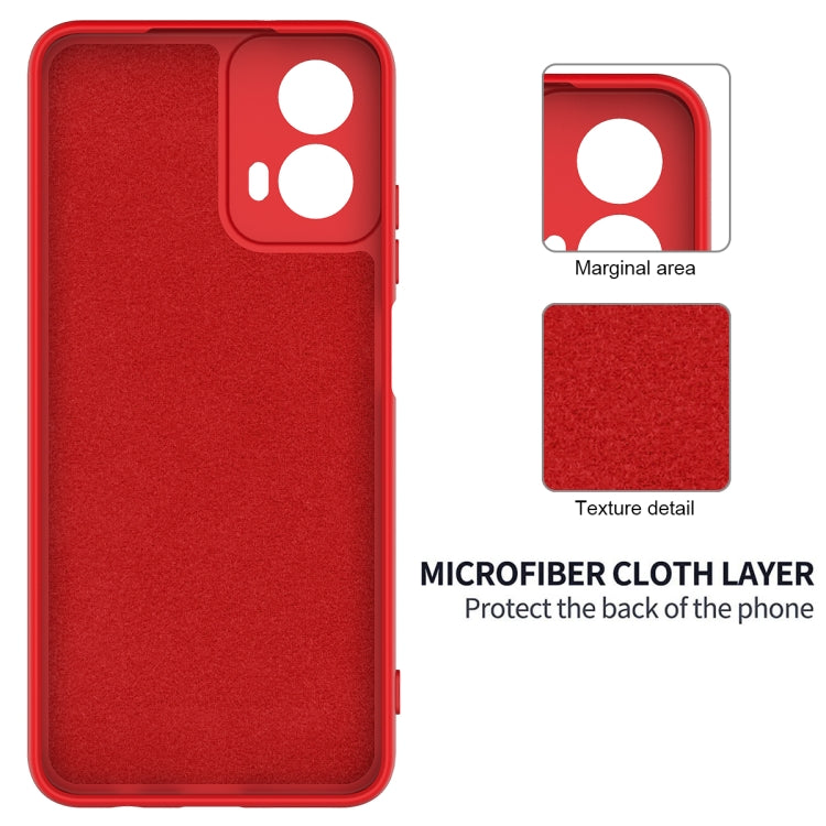 For Motorola Moto G45 Solid Color Liquid Silicone Dropproof Full Coverage Phone Case
