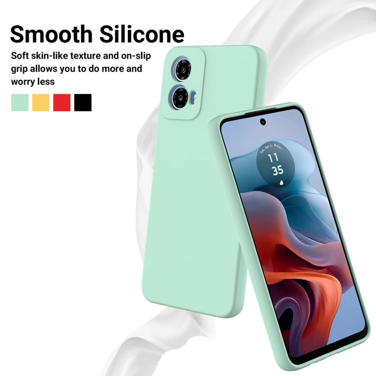 For Motorola Moto G45 Solid Color Liquid Silicone Dropproof Full Coverage Phone Case