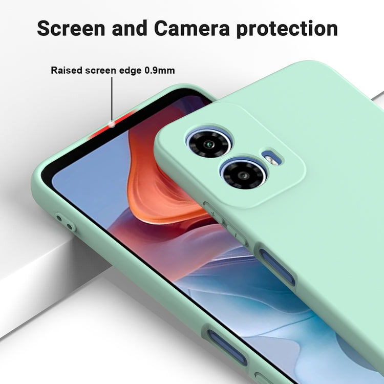 For Motorola Moto G45 Solid Color Liquid Silicone Dropproof Full Coverage Phone Case