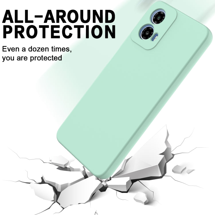 For Motorola Moto G45 Solid Color Liquid Silicone Dropproof Full Coverage Phone Case