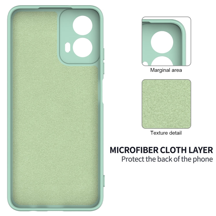 For Motorola Moto G45 Solid Color Liquid Silicone Dropproof Full Coverage Phone Case