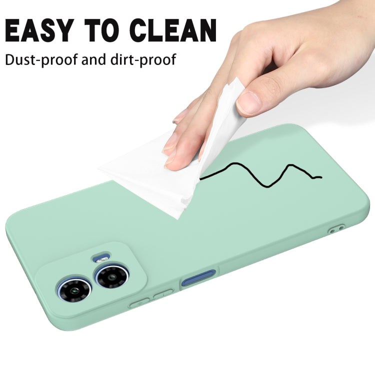 For Motorola Moto G45 Solid Color Liquid Silicone Dropproof Full Coverage Phone Case