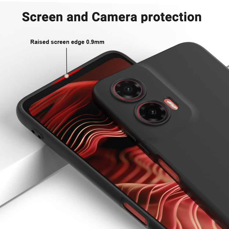 For Motorola Moto G35 Solid Color Liquid Silicone Dropproof Full Coverage Phone Case