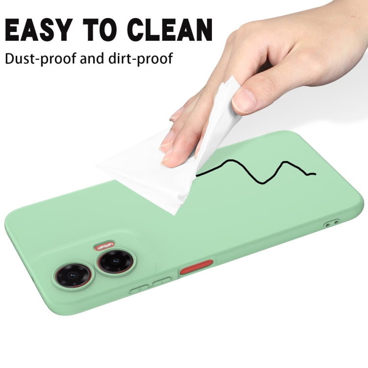 For Motorola Moto G35 Solid Color Liquid Silicone Dropproof Full Coverage Phone Case