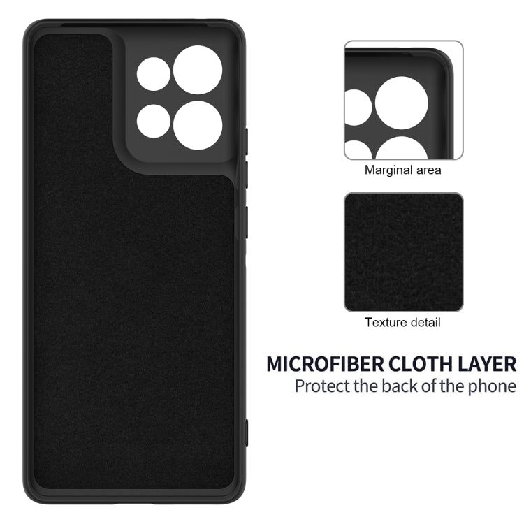 For Motorola Moto G75 Solid Color Liquid Silicone Dropproof Full Coverage Phone Case