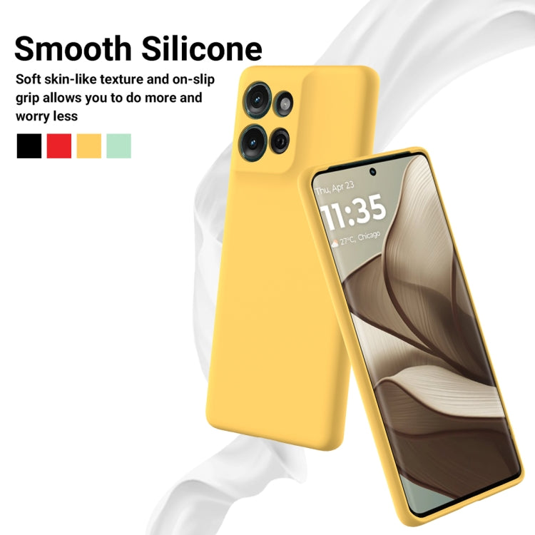 For Motorola Moto G75 Solid Color Liquid Silicone Dropproof Full Coverage Phone Case