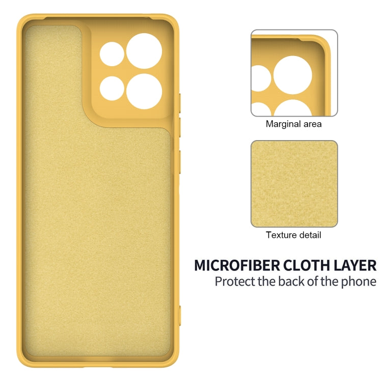 For Motorola Moto G75 Solid Color Liquid Silicone Dropproof Full Coverage Phone Case