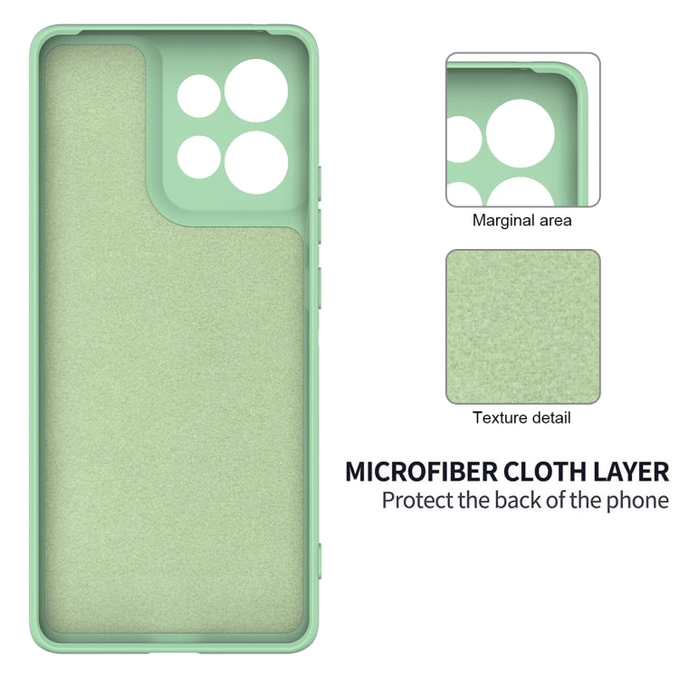 For Motorola Moto G75 Solid Color Liquid Silicone Dropproof Full Coverage Phone Case