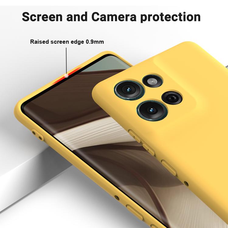 For Motorola Moto G Play 2025 Solid Color Liquid Silicone Dropproof Full Coverage Phone Case