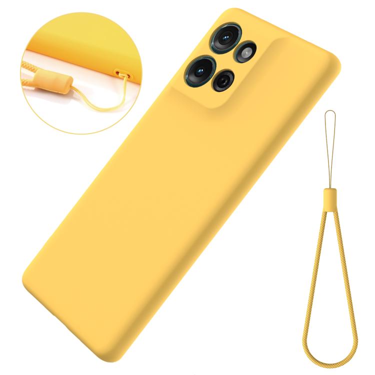 For Motorola Moto G Play 2025 Solid Color Liquid Silicone Dropproof Full Coverage Phone Case