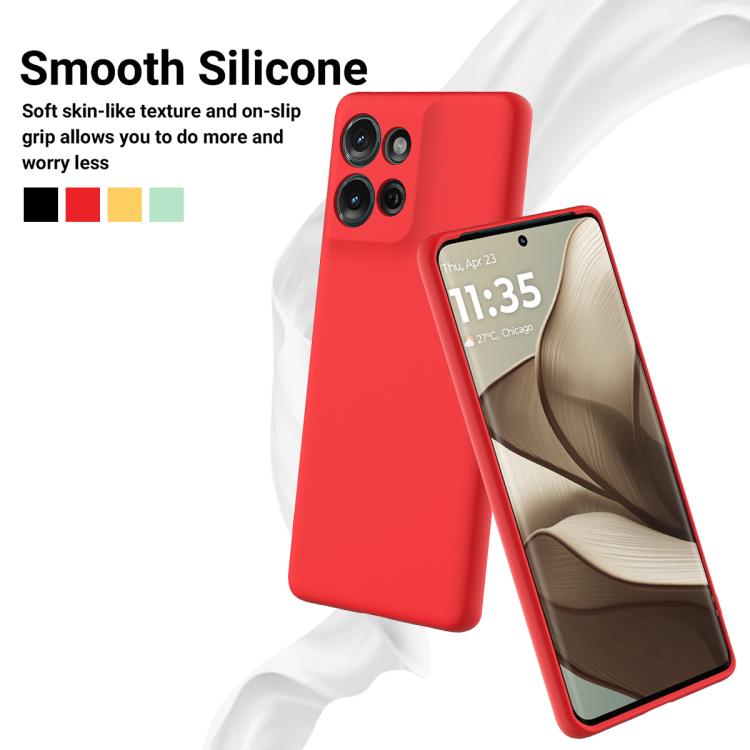 For Motorola Moto G Play 2025 Solid Color Liquid Silicone Dropproof Full Coverage Phone Case