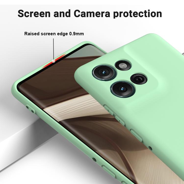 For Motorola Moto G Play 2025 Solid Color Liquid Silicone Dropproof Full Coverage Phone Case