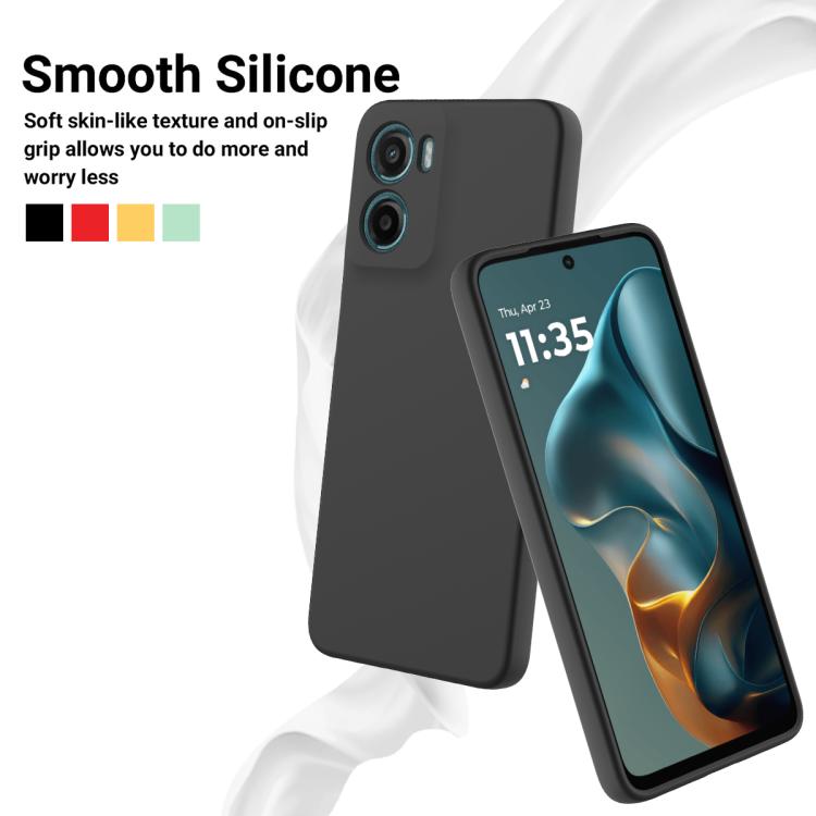 For Motorola Moto G05 / E15 Solid Color Liquid Silicone Dropproof Full Coverage Phone Case