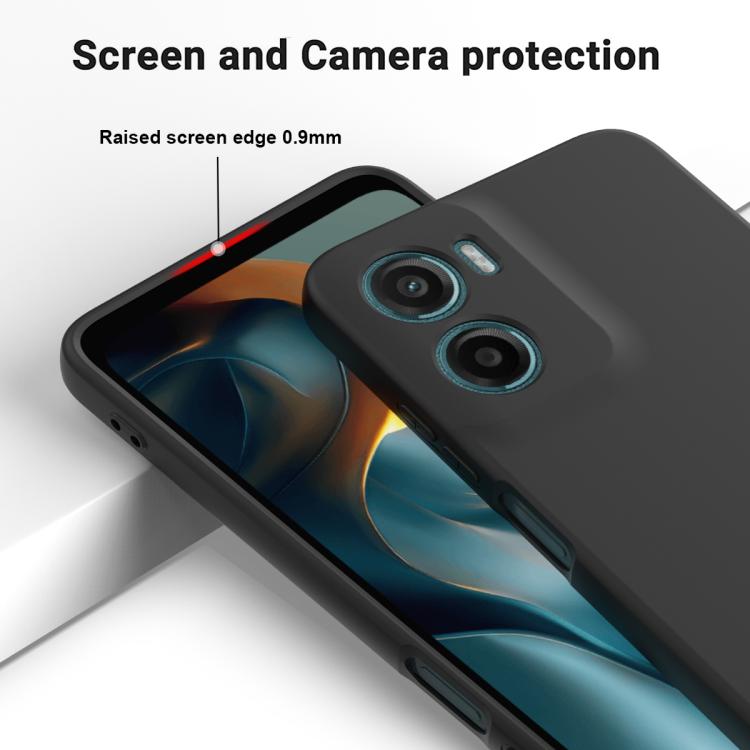 For Motorola Moto G05 / E15 Solid Color Liquid Silicone Dropproof Full Coverage Phone Case