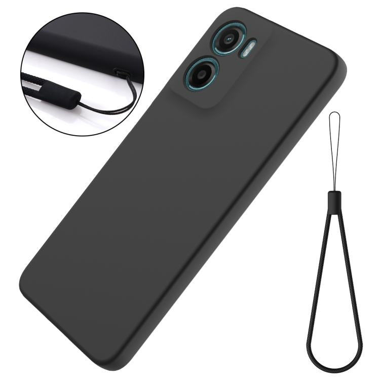 For Motorola Moto G05 / E15 Solid Color Liquid Silicone Dropproof Full Coverage Phone Case