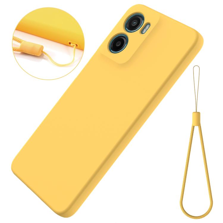 For Motorola Moto G05 / E15 Solid Color Liquid Silicone Dropproof Full Coverage Phone Case