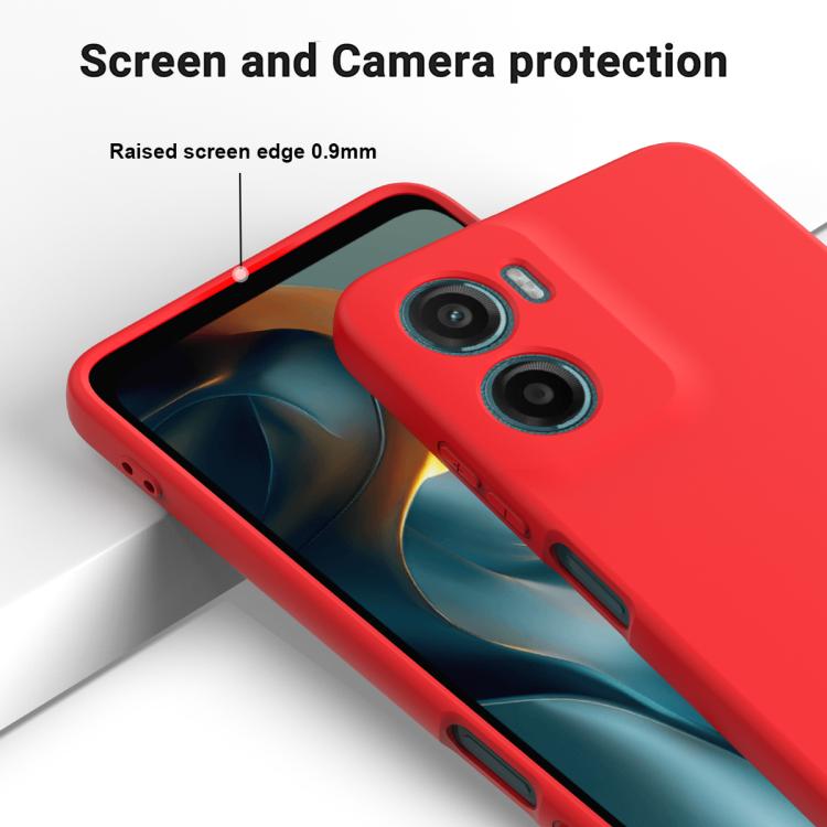 For Motorola Moto G05 / E15 Solid Color Liquid Silicone Dropproof Full Coverage Phone Case