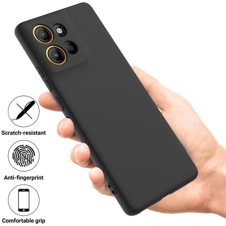 For Motorola Moto G15 Power Solid Color Liquid Silicone Dropproof Full Coverage Phone Case
