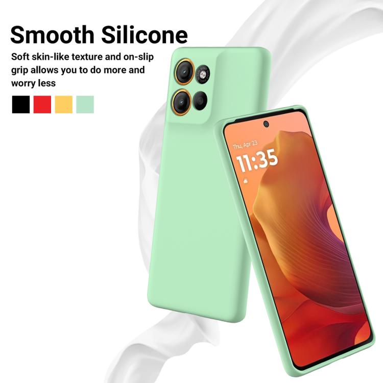 For Motorola Moto G15 Power Solid Color Liquid Silicone Dropproof Full Coverage Phone Case