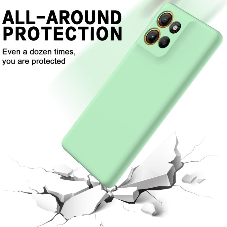 For Motorola Moto G15 Power Solid Color Liquid Silicone Dropproof Full Coverage Phone Case