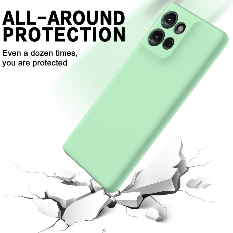 For Motorola Moto G 2025 Solid Color Liquid Silicone Dropproof Full Coverage Phone Case