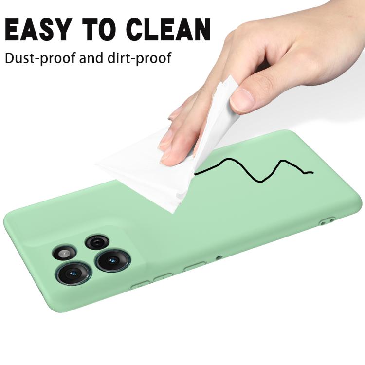 For Motorola Moto G 2025 Solid Color Liquid Silicone Dropproof Full Coverage Phone Case