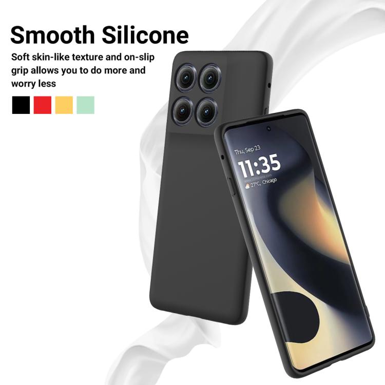 For Motorola Edge 5G 2025 Solid Color Liquid Silicone Dropproof Full Coverage Phone Case