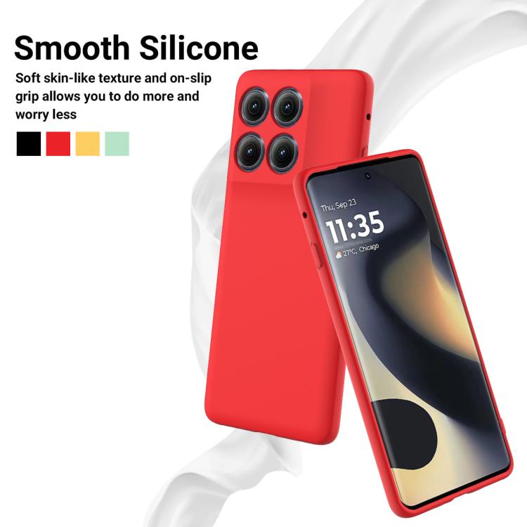 For Motorola Edge 5G 2025 Solid Color Liquid Silicone Dropproof Full Coverage Phone Case