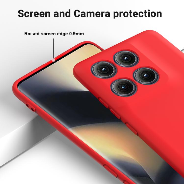 For Motorola Edge 5G 2025 Solid Color Liquid Silicone Dropproof Full Coverage Phone Case