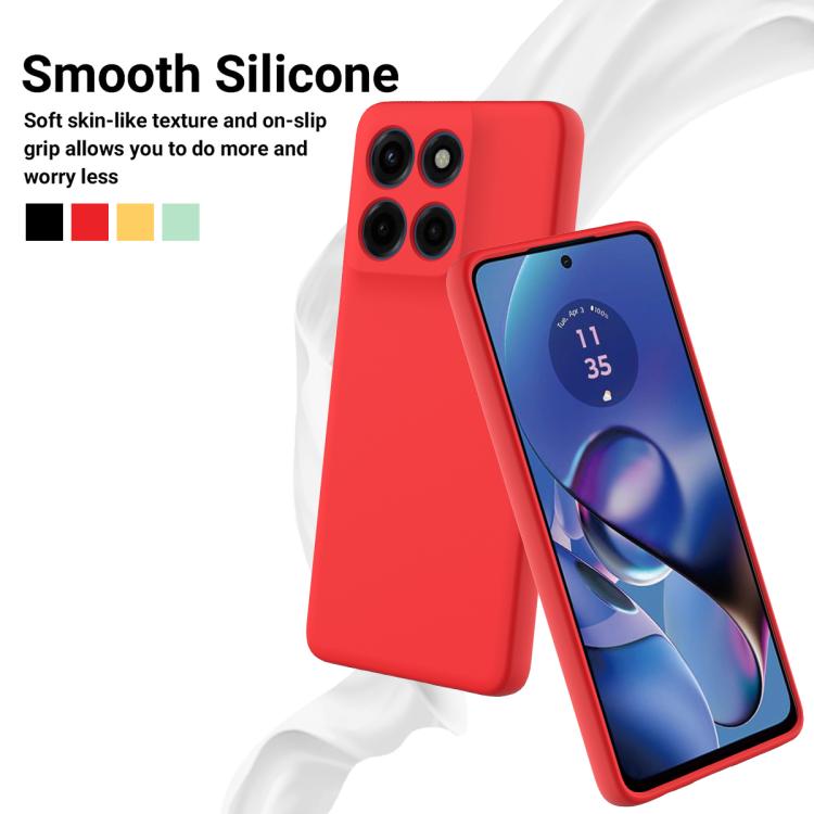 For Motorola Edge 60 Stylus Solid Color Liquid Silicone Dropproof Full Coverage Phone Case
