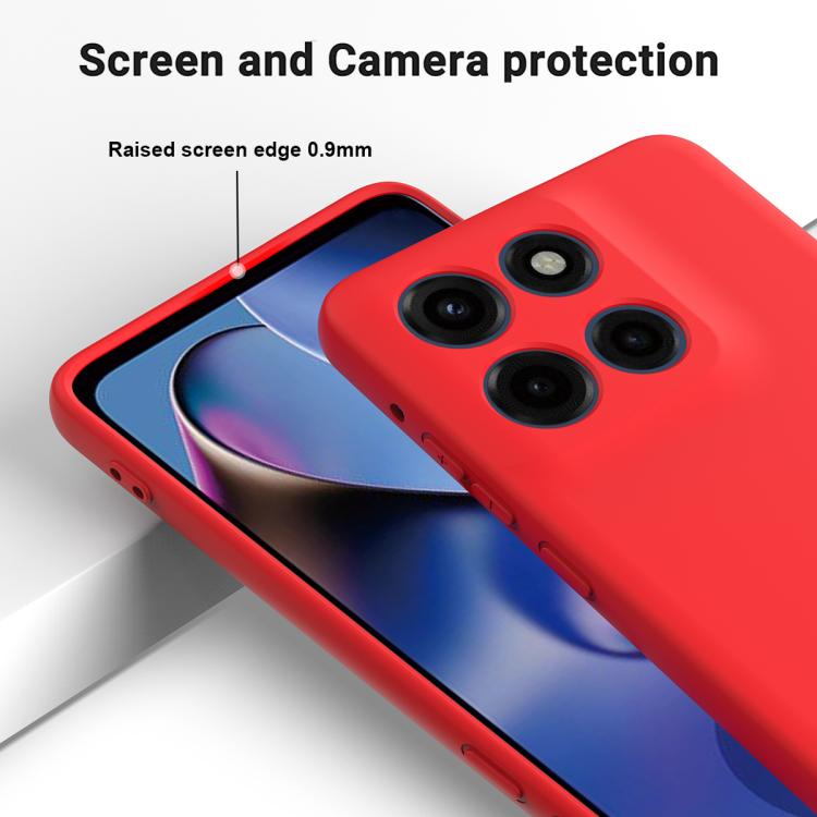 For Motorola Edge 60 Stylus Solid Color Liquid Silicone Dropproof Full Coverage Phone Case