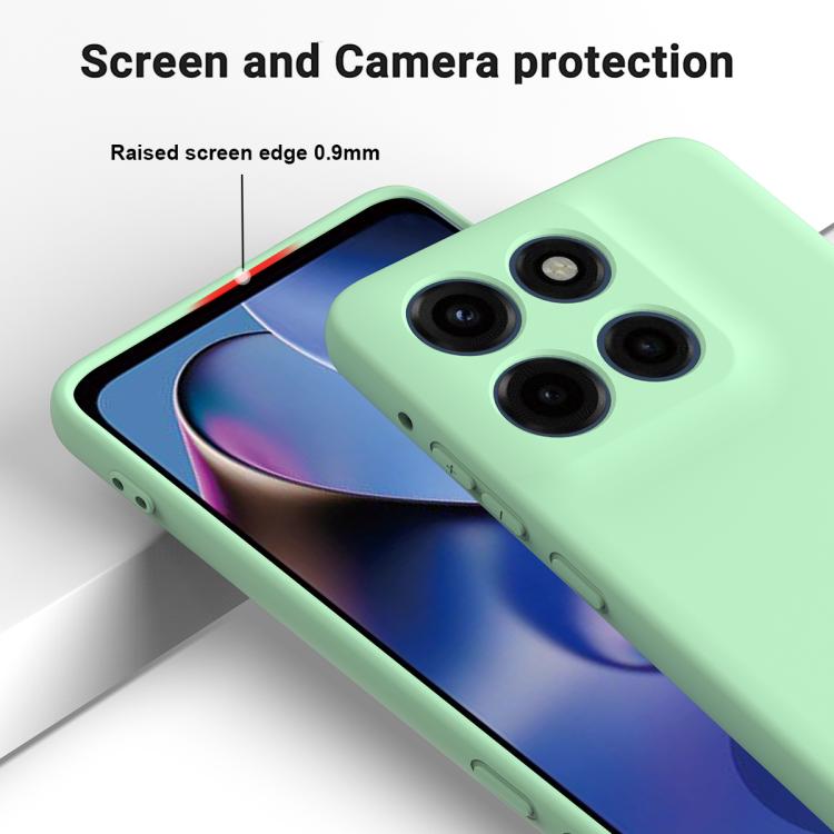 For Motorola Edge 60 Stylus Solid Color Liquid Silicone Dropproof Full Coverage Phone Case