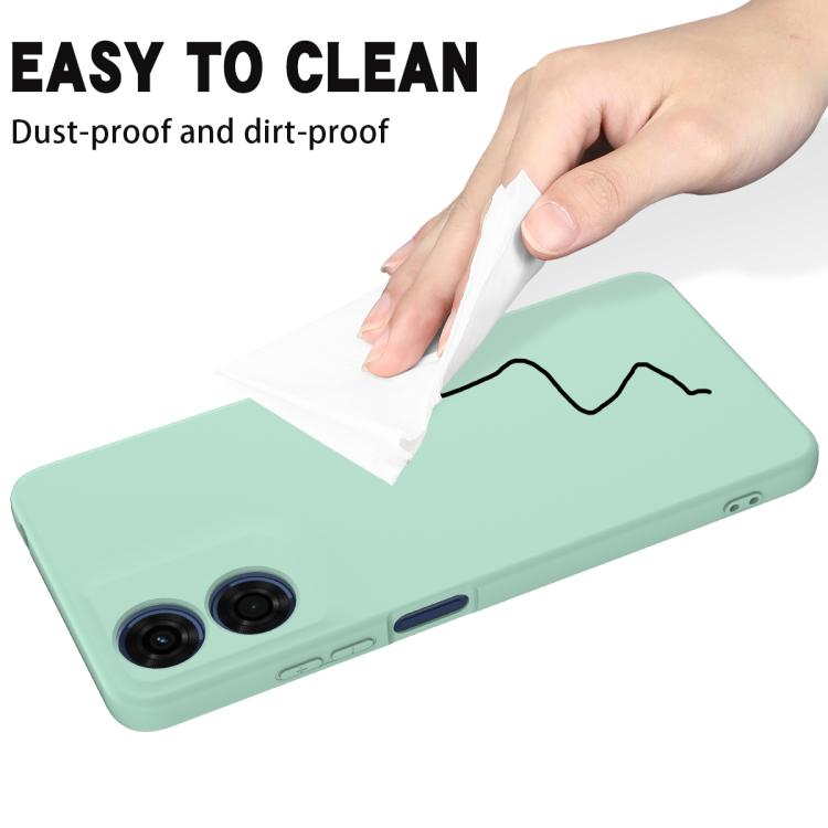For Motorola Moto G04S 4G / E14 4G Solid Color Liquid Silicone Dropproof Full Coverage Phone Case