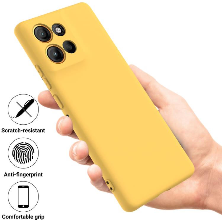 For Motorola Moto G56 5G Solid Color Liquid Silicone Dropproof Full Coverage Phone Case