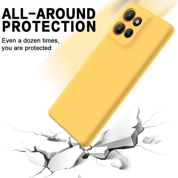 For Motorola Moto G56 5G Solid Color Liquid Silicone Dropproof Full Coverage Phone Case