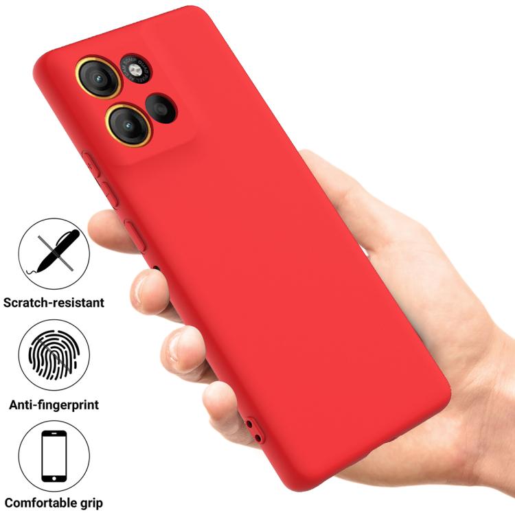 For Motorola Moto G56 5G Solid Color Liquid Silicone Dropproof Full Coverage Phone Case