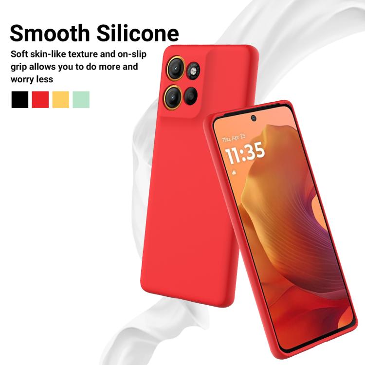 For Motorola Moto G56 5G Solid Color Liquid Silicone Dropproof Full Coverage Phone Case