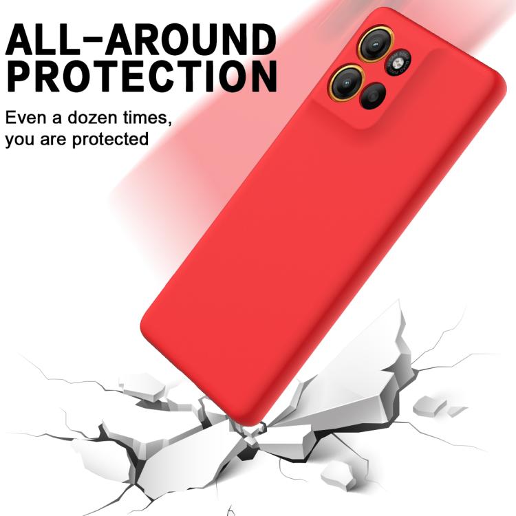 For Motorola Moto G56 5G Solid Color Liquid Silicone Dropproof Full Coverage Phone Case