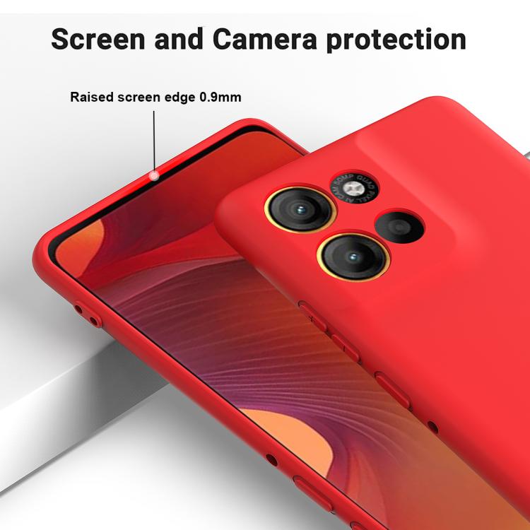 For Motorola Moto G86 5G Solid Color Liquid Silicone Dropproof Full Coverage Phone Case