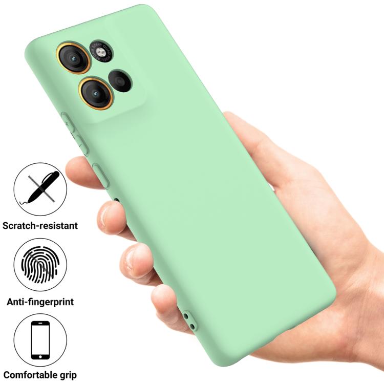 For Motorola Moto G86 5G Solid Color Liquid Silicone Dropproof Full Coverage Phone Case