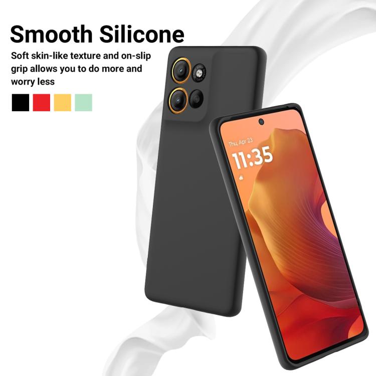 For Motorola Moto G100 Pro 5G Solid Color Liquid Silicone Dropproof Full Coverage Phone Case