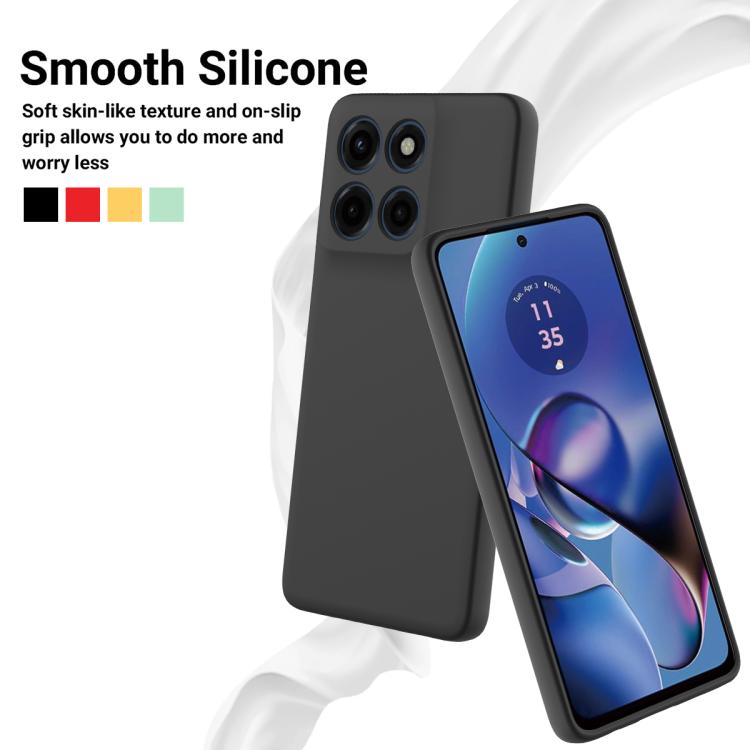 For Motorola Moto G86 Power Solid Color Liquid Silicone Dropproof Full Coverage Phone Case