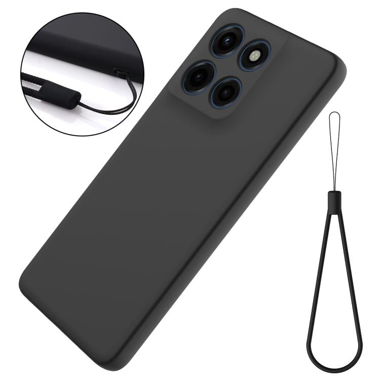 For Motorola Moto G86 Power Solid Color Liquid Silicone Dropproof Full Coverage Phone Case