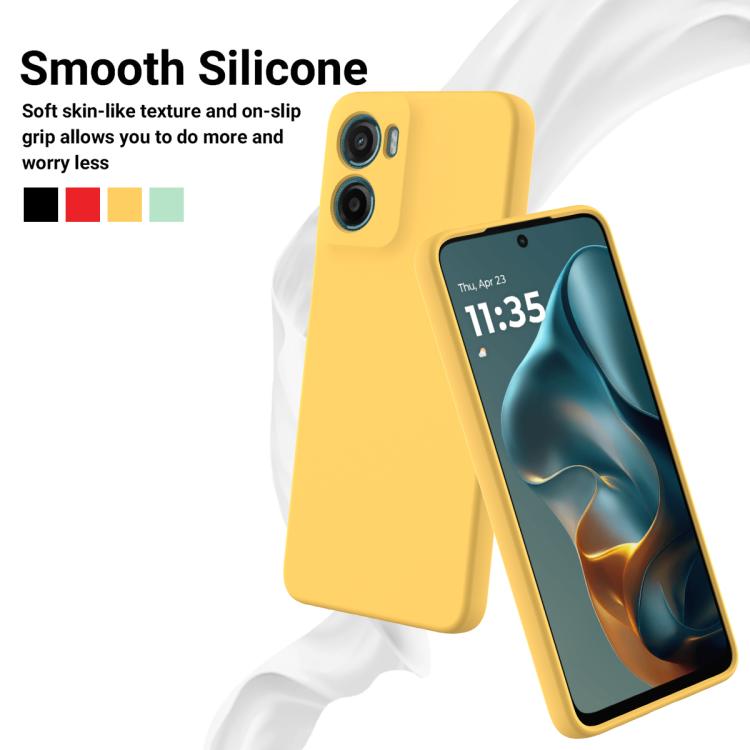 For Motorola Moto G06 4G Solid Color Liquid Silicone Dropproof Full Coverage Phone Case