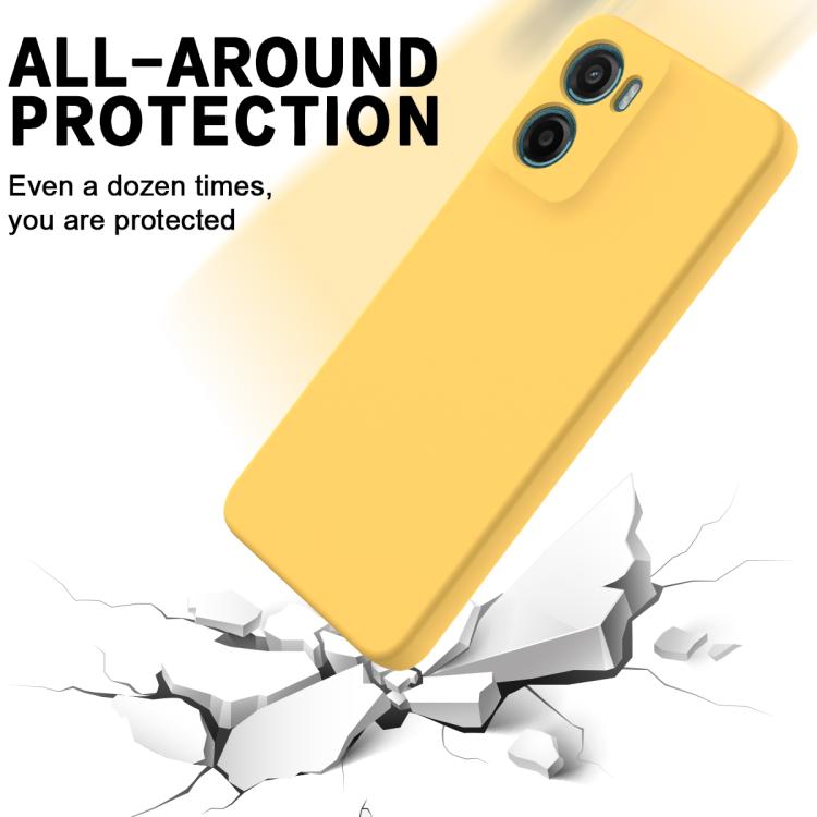 For Motorola Moto G06 4G Solid Color Liquid Silicone Dropproof Full Coverage Phone Case