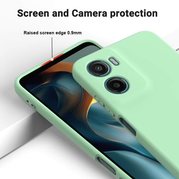 For Motorola Moto G06 4G Solid Color Liquid Silicone Dropproof Full Coverage Phone Case