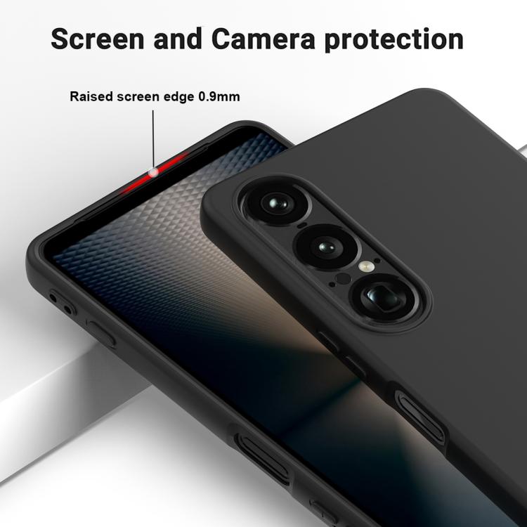 For Sony Xperia 1 VII Solid Color Liquid Silicone Dropproof Full Coverage Phone Case