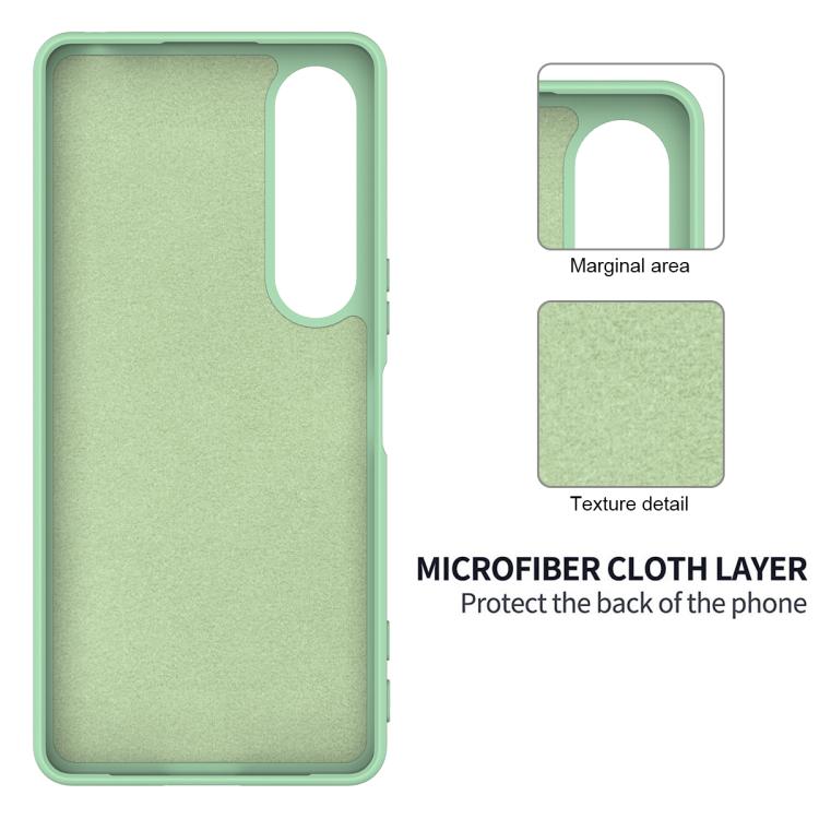 For Sony Xperia 1 VII Solid Color Liquid Silicone Dropproof Full Coverage Phone Case