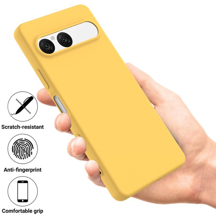For Sony Xperia 10 VII Solid Color Liquid Silicone Dropproof Full Coverage Phone Case