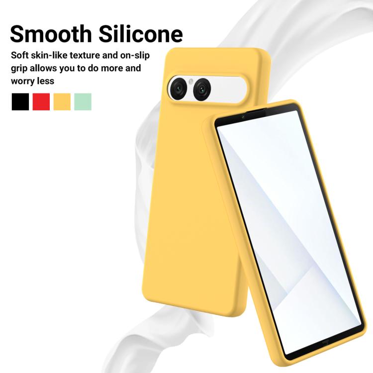 For Sony Xperia 10 VII Solid Color Liquid Silicone Dropproof Full Coverage Phone Case
